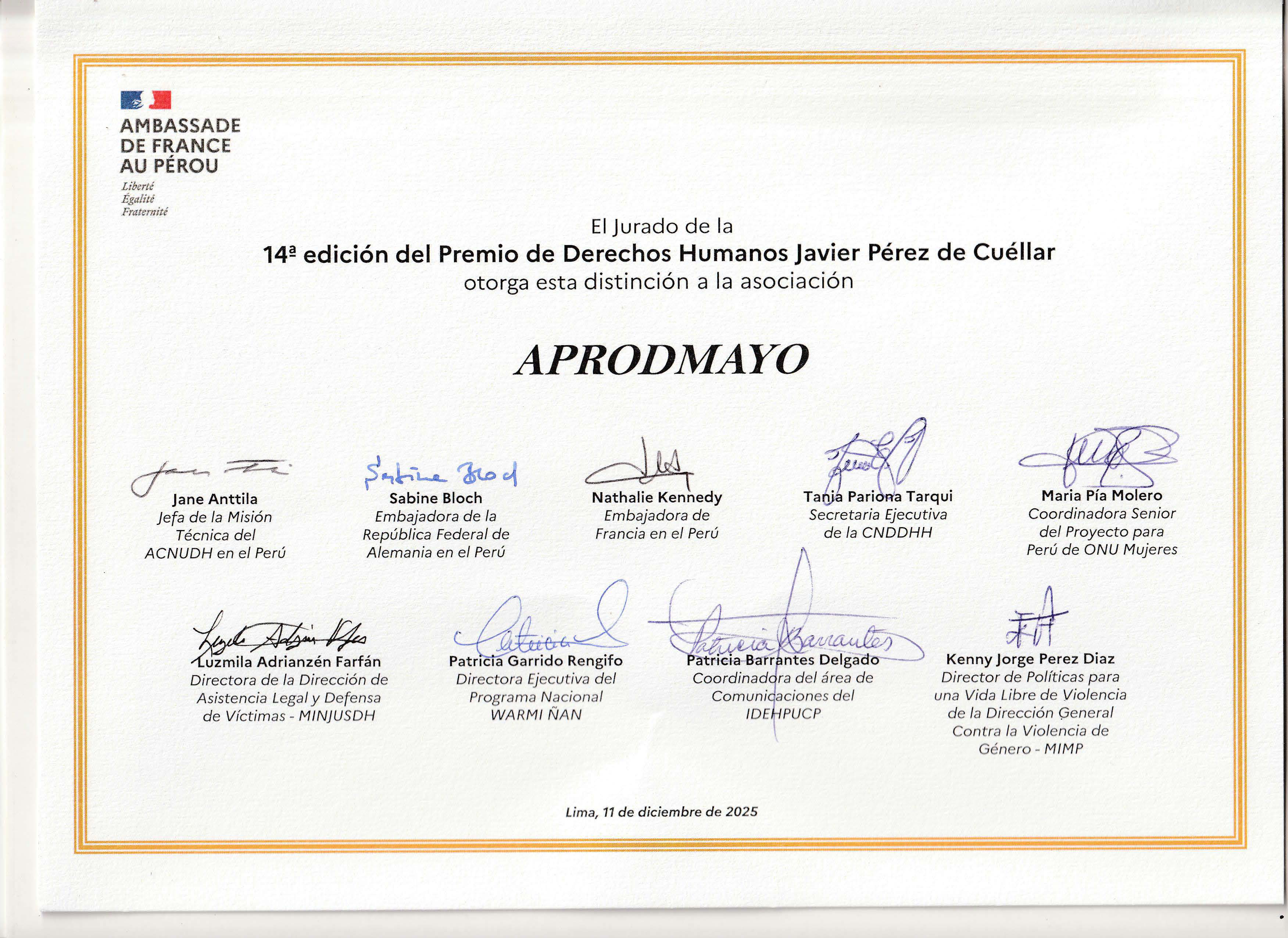 Premio APRODMAYO